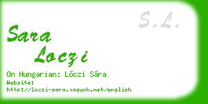 sara loczi business card